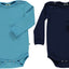 Set with 2 long-sleeved baby body