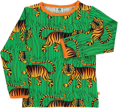 Long-sleeved top with tigers