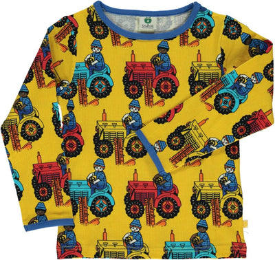 Long-sleeved top with tractor