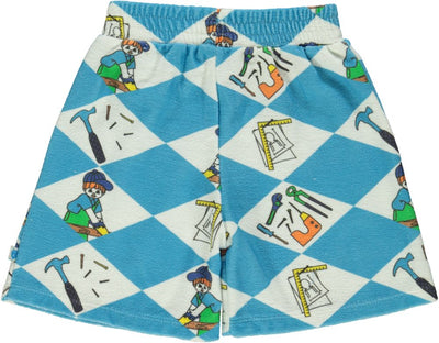 Shorts with harlequin pattern