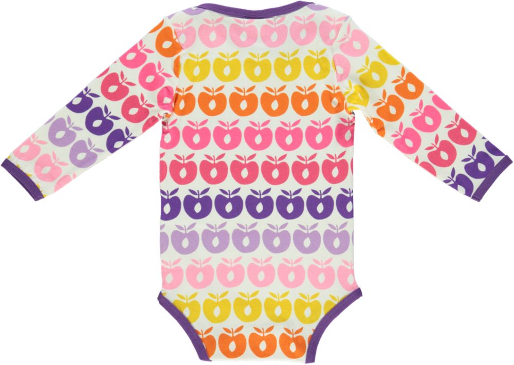 Long-sleeved baby body with mini apples