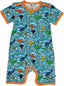 Short-sleeved baby suit with fish