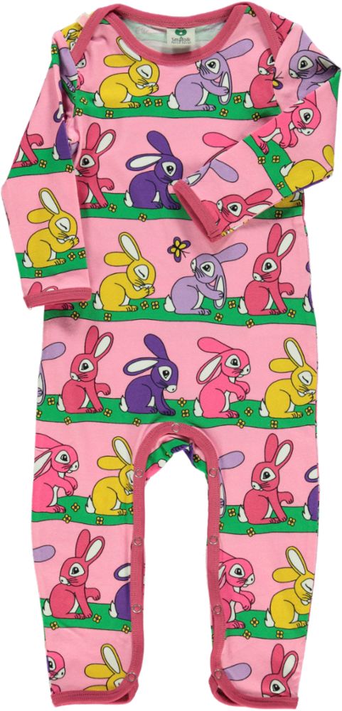 Long-sleeved baby suit with rabbits