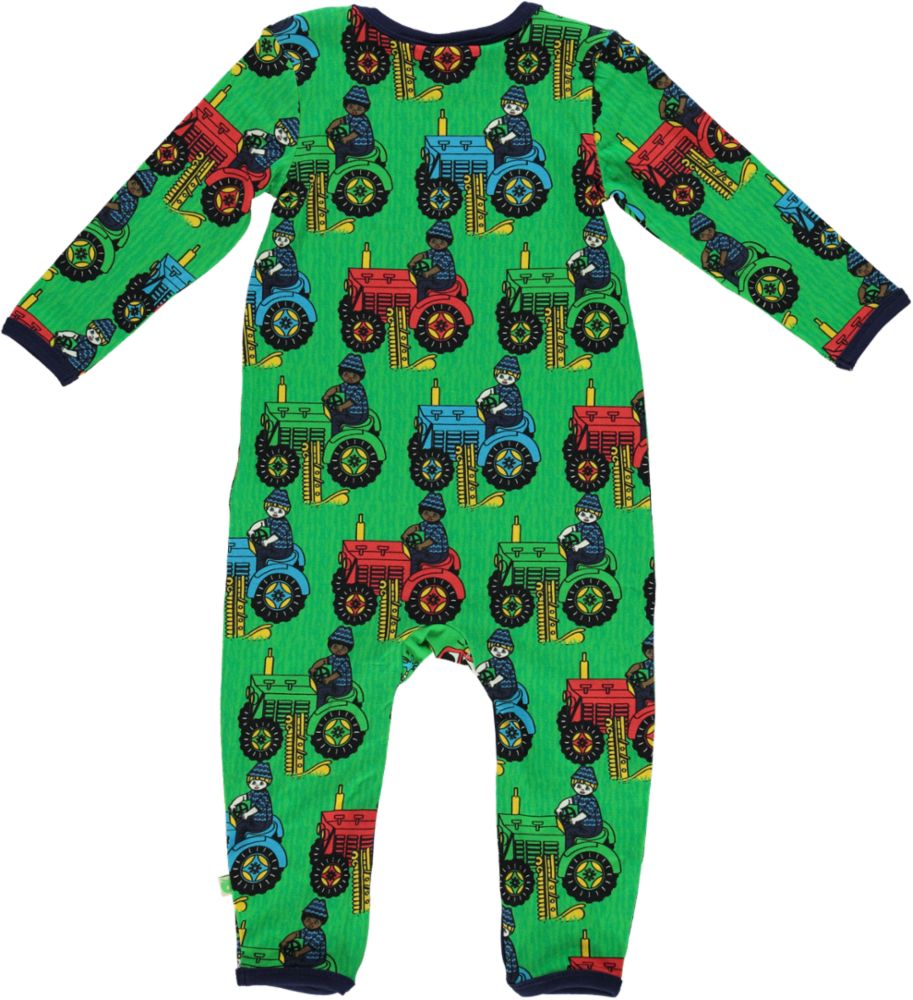 Long-sleeved baby suit with tractors