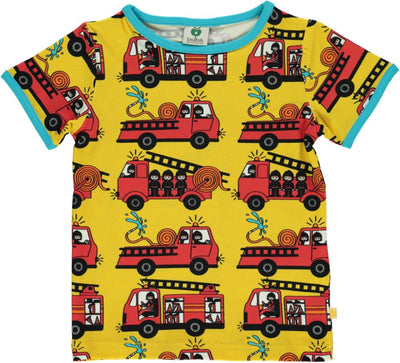 T-shirt with firetrucks