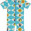UV50 Swimsuit with short legs and arms with summer vacation symbols