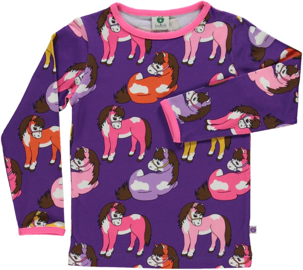 Long sleeved top with horses