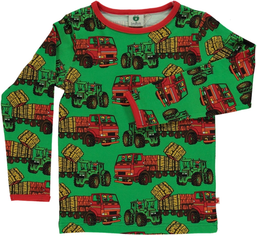 Long sleeved top with tractors