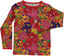 Long sleeved top with retro flowers