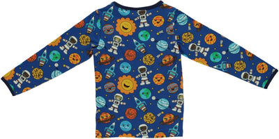 Long sleeved top with space and planets