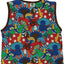 Reversible vest with retro mushrooms