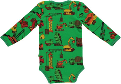 Long-sleeved baby body with machines
