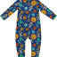 Long-sleeved baby suit with space and planets