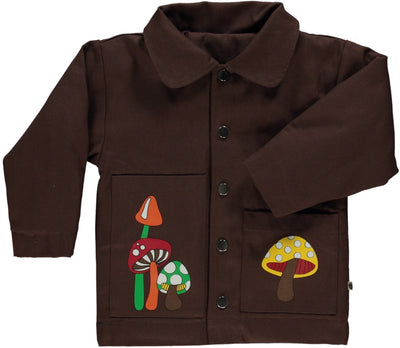 Canvas jacket with mushrooms