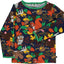 Long-sleeved top with forrest animals