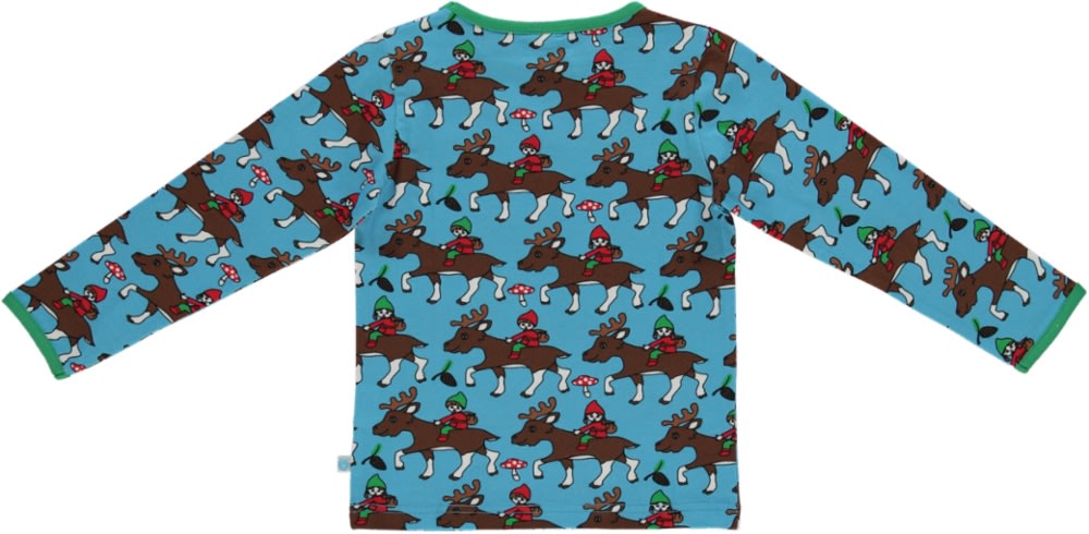 Long-sleeved top with reindeer