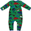 Long-sleeved baby suit with dinosaurs