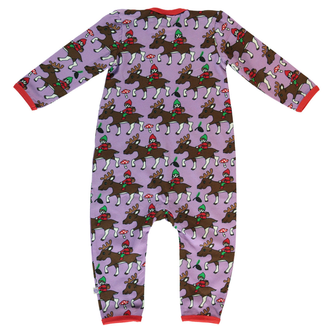 Long-sleeved baby suit with reindeer