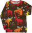 Long-sleeved top with moose