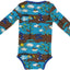 Long-sleeved baby body with fall landscape