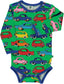 Long-sleeved baby body with cars