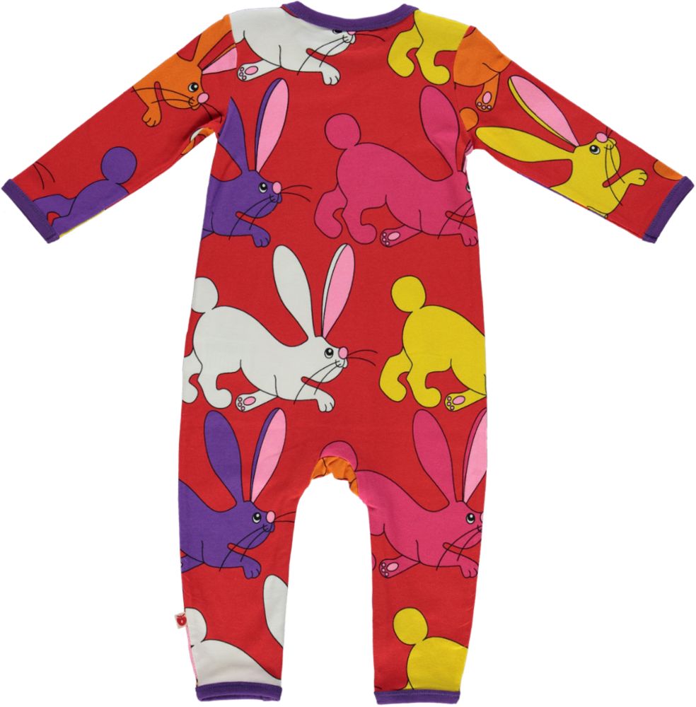 Long-sleeved baby suit with rabbits