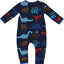 Long-sleeved baby suit with dinosaurs