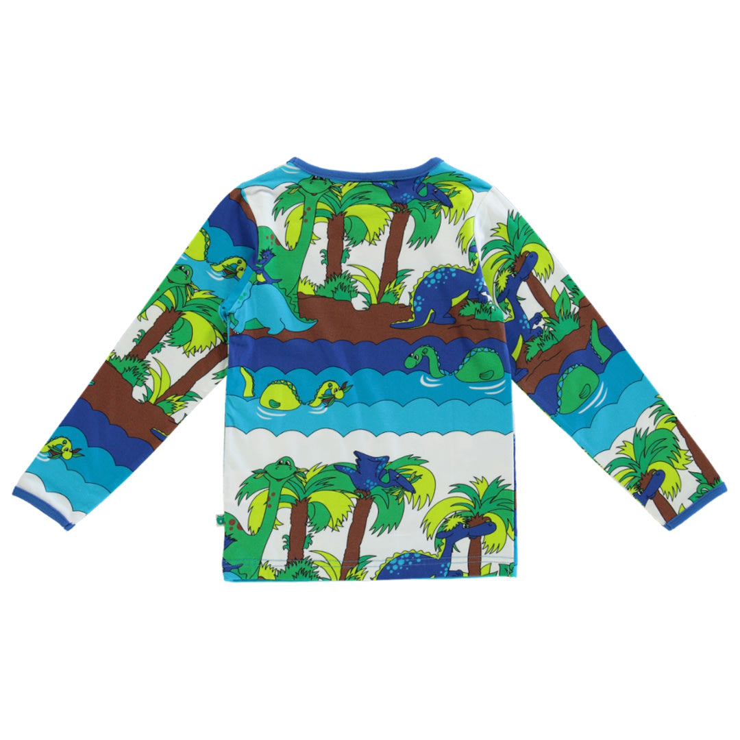 Long-sleeved top with dinosaurs