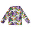 Long-sleeved top with rabbits and flowers