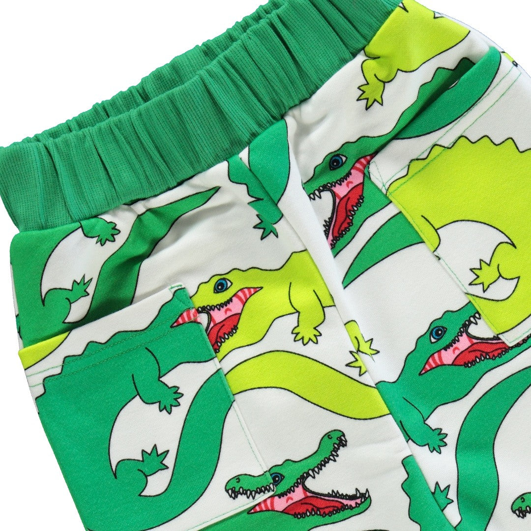 Sweatpants with crocodiles