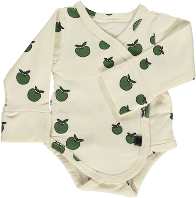 Long-sleeved baby body with mini apples for premature babies
