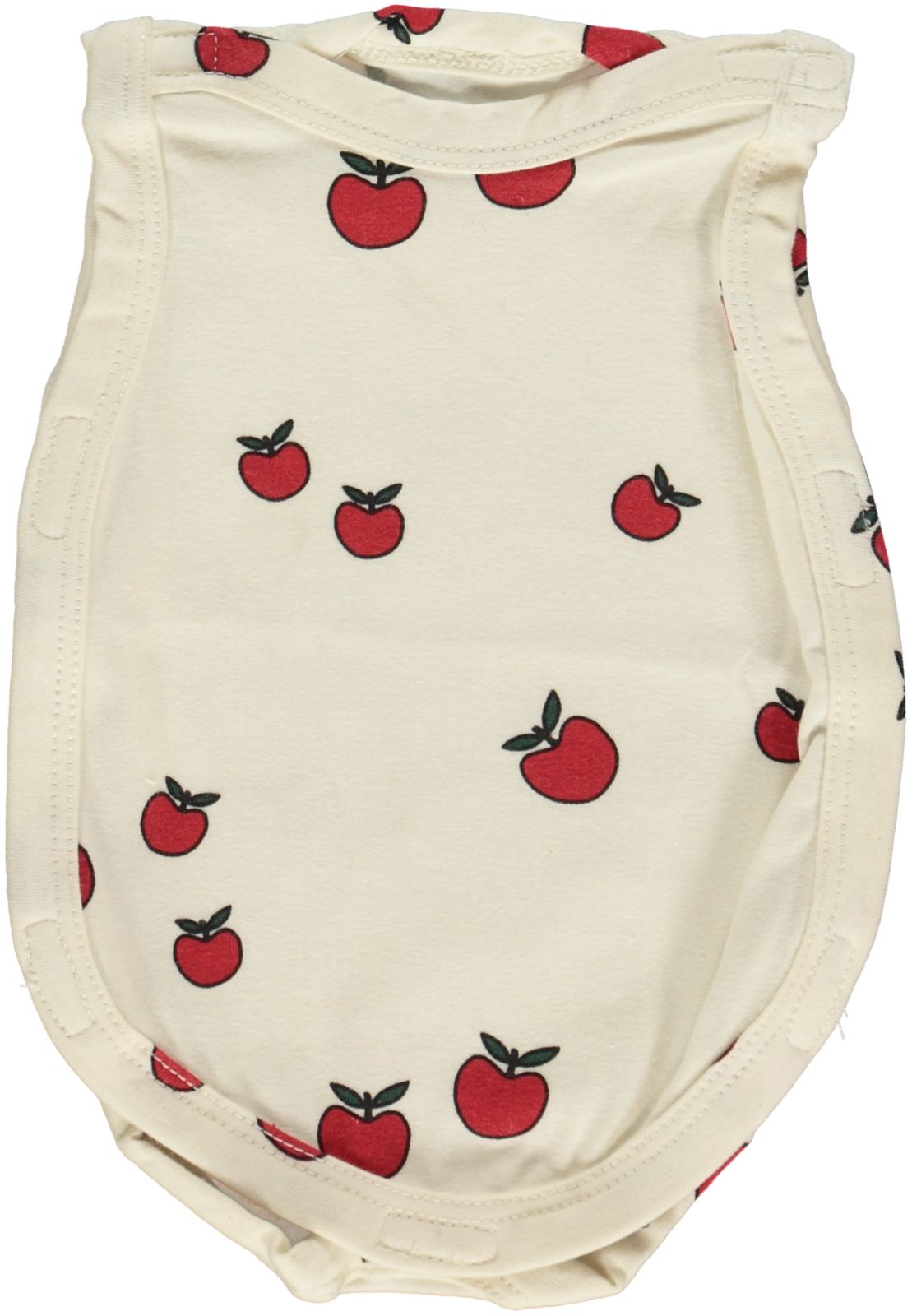 Sleeveless baby body with mini apples for premature babies