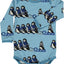 Long-sleeved baby body with penguins