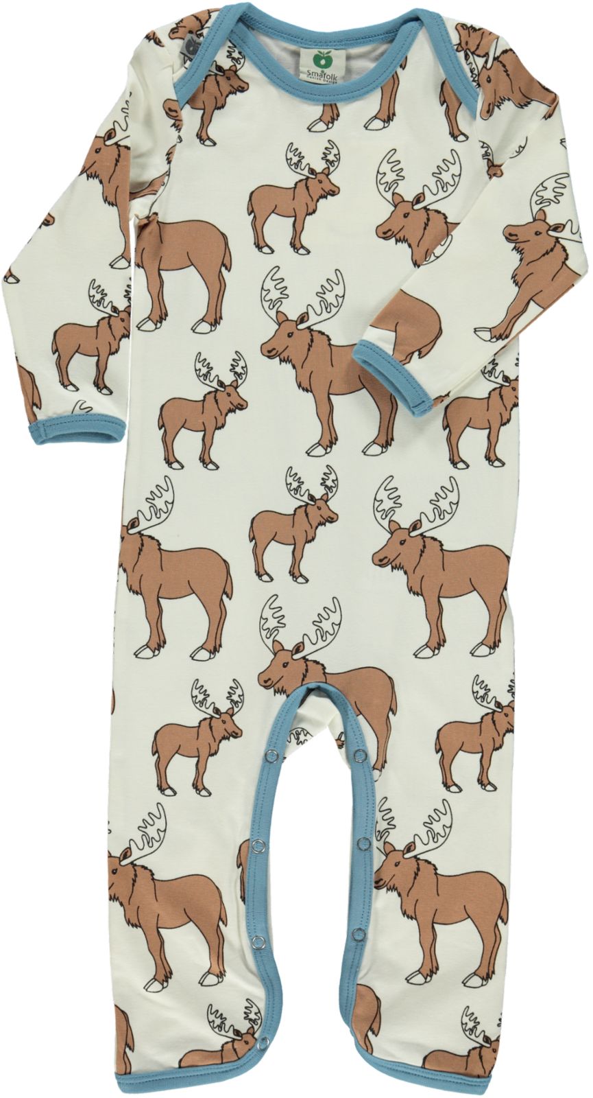 Long-sleeved baby suit with moose